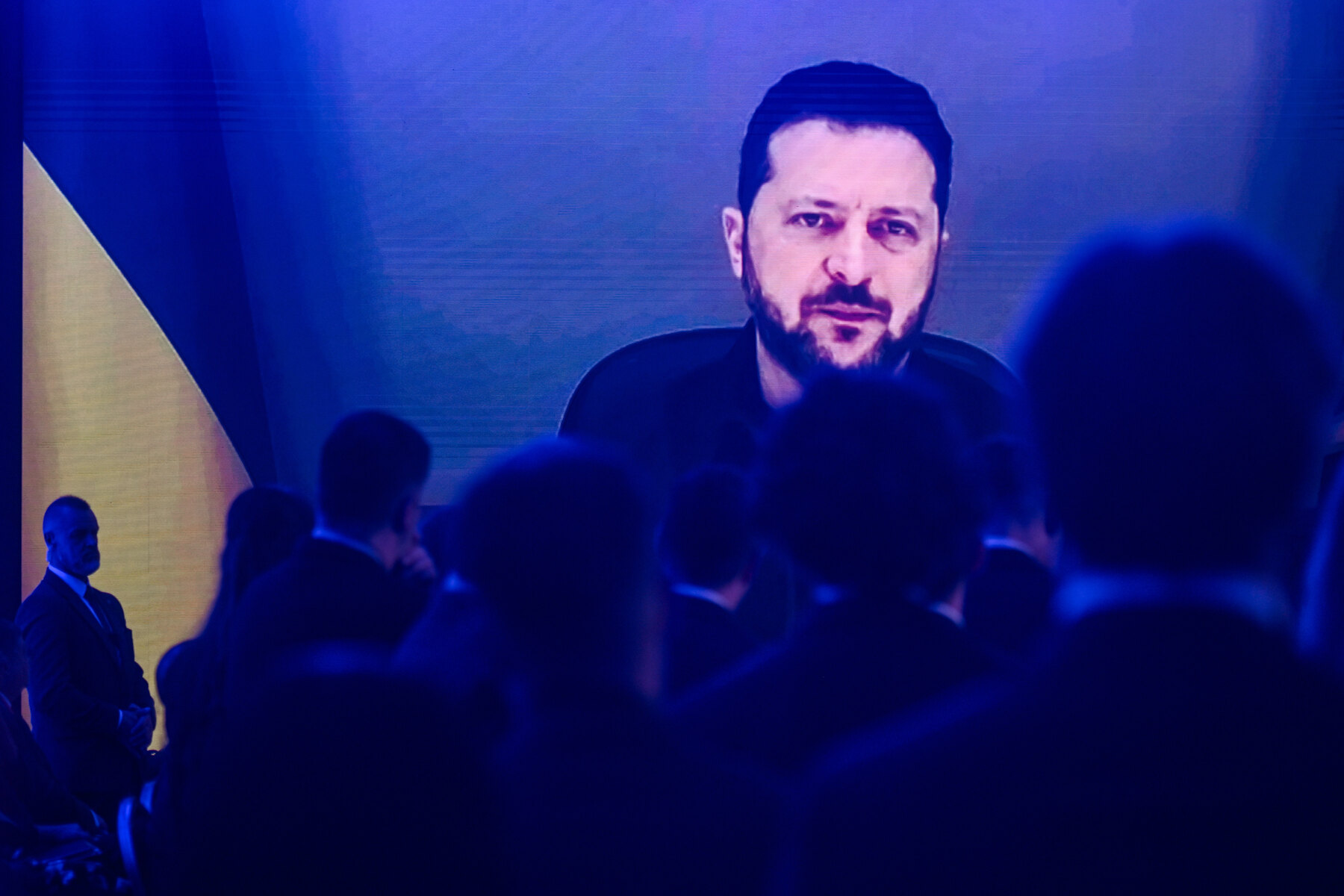 Zelensky addresses the Warsaw Security Forum by video link on 12 October, the speech in which he said he had not heard Russian approval of the truce and that it “looks strange”.
