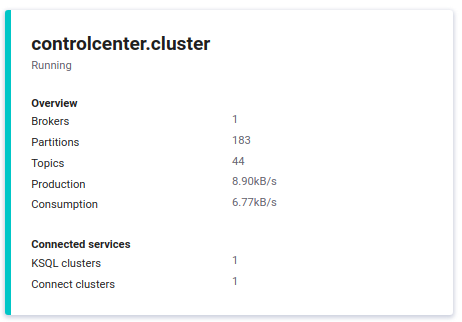 Confluent Control Center Cluster Summary