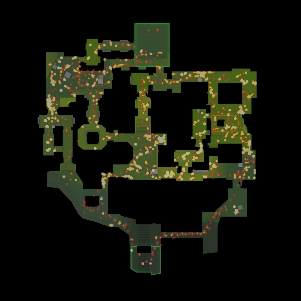 Resulting heatmap before and after mapping to map overview