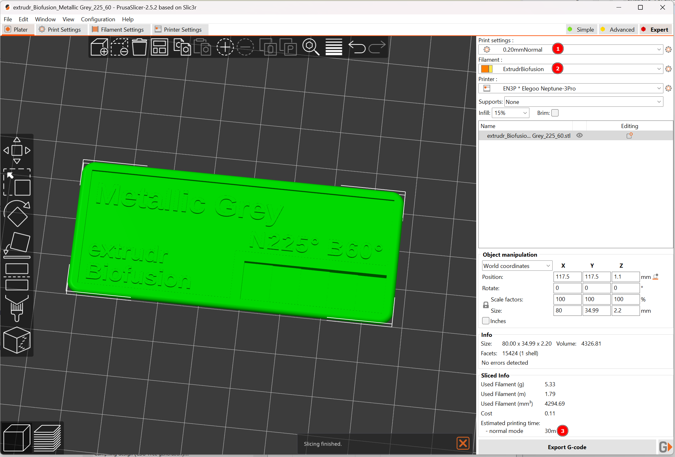 slicer settings