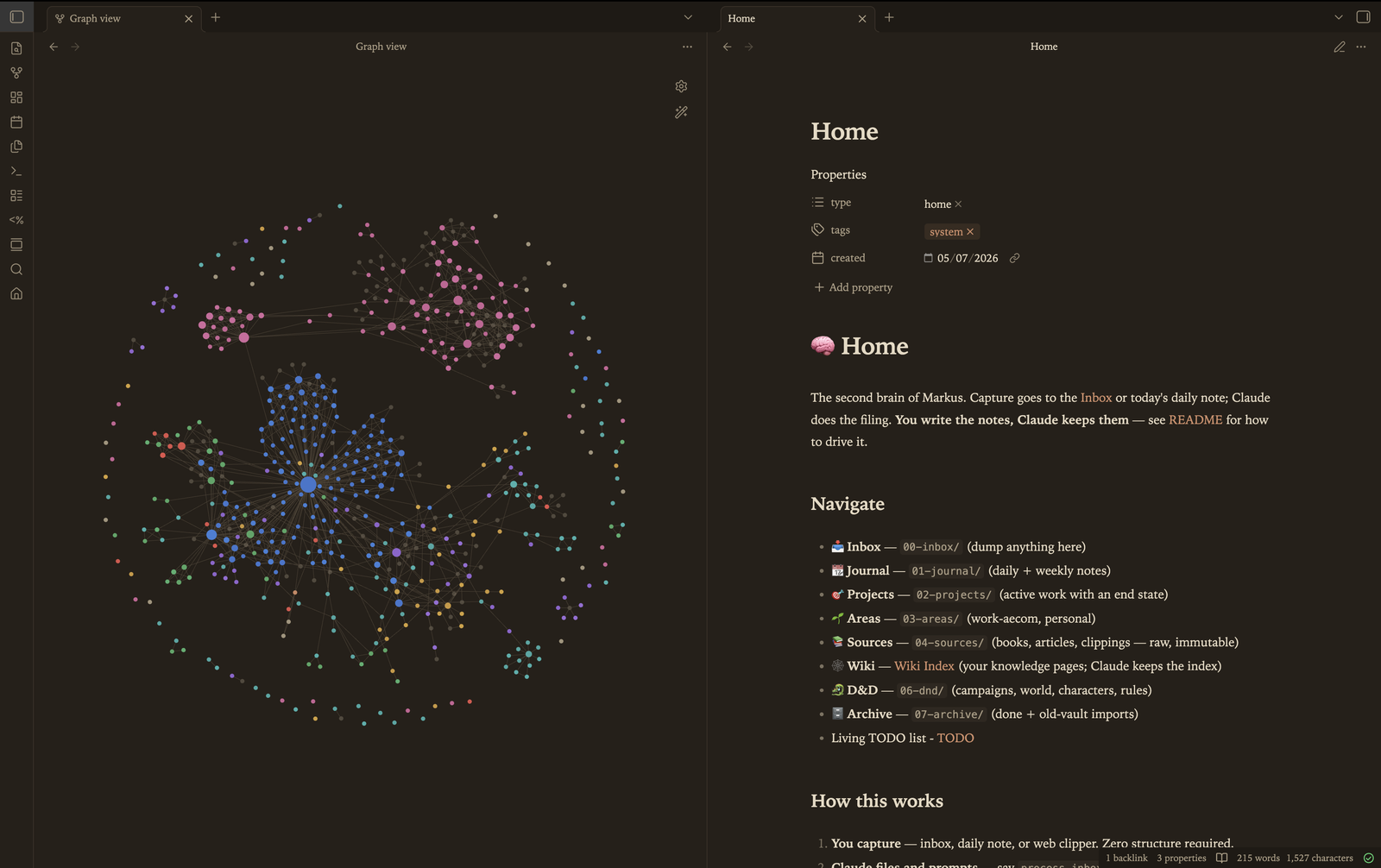 Warm Press in dark mode