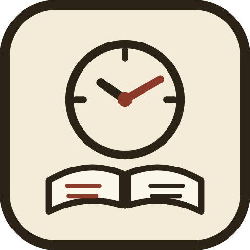 Literature Clock, a cream and ink clock mark