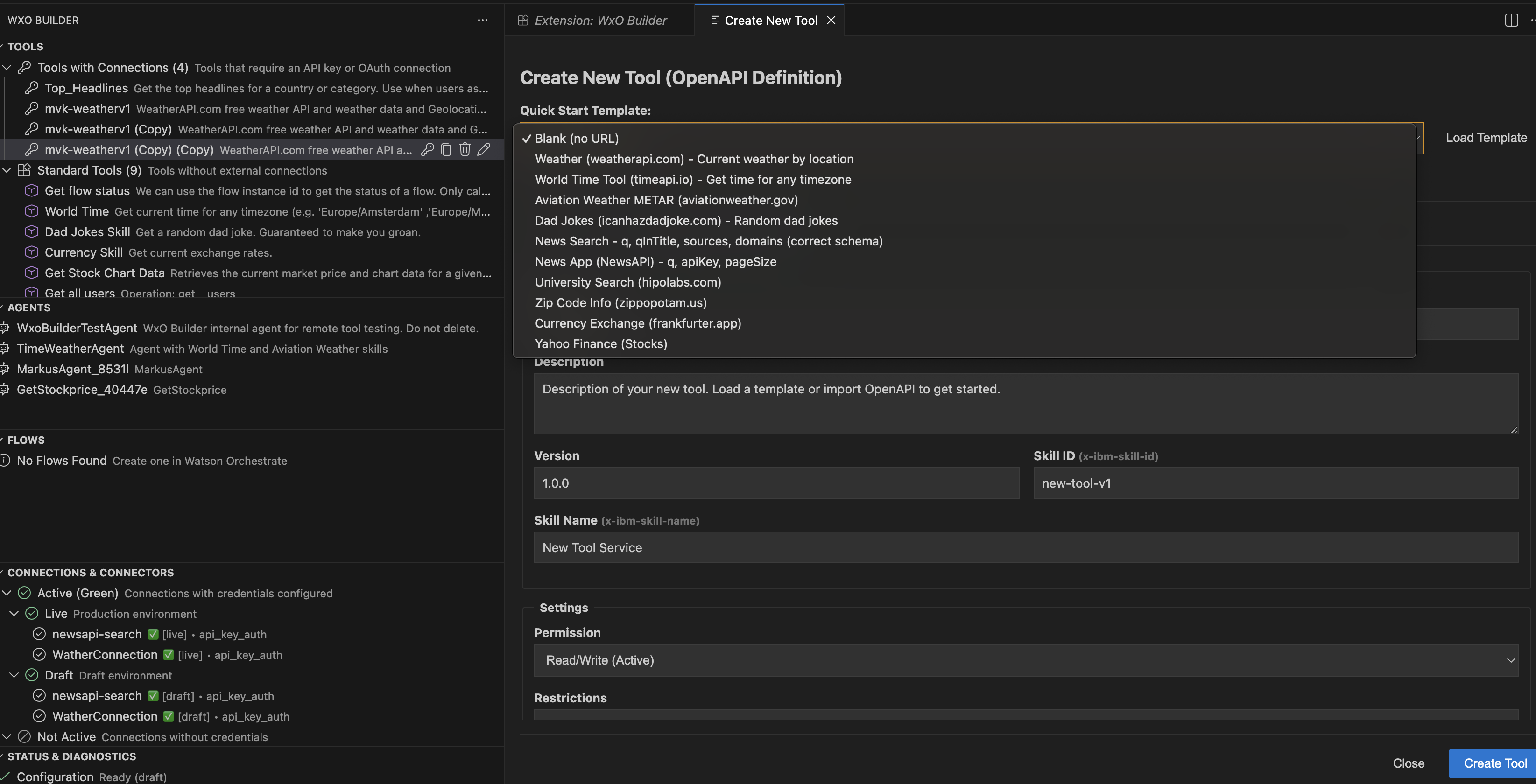 Create Tools From Templates