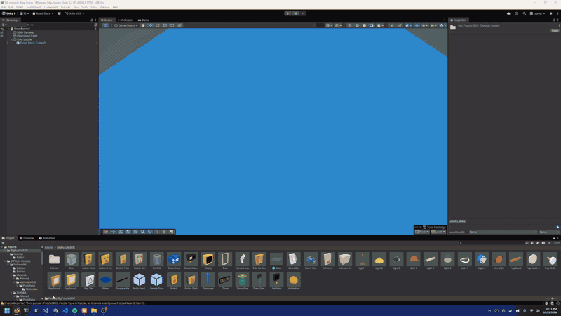 Building a peg board puzzle in Unity, then solving it in game
