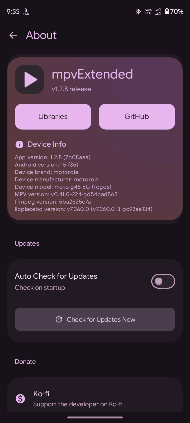 Screenshot 1 of mpvEx — opens full size