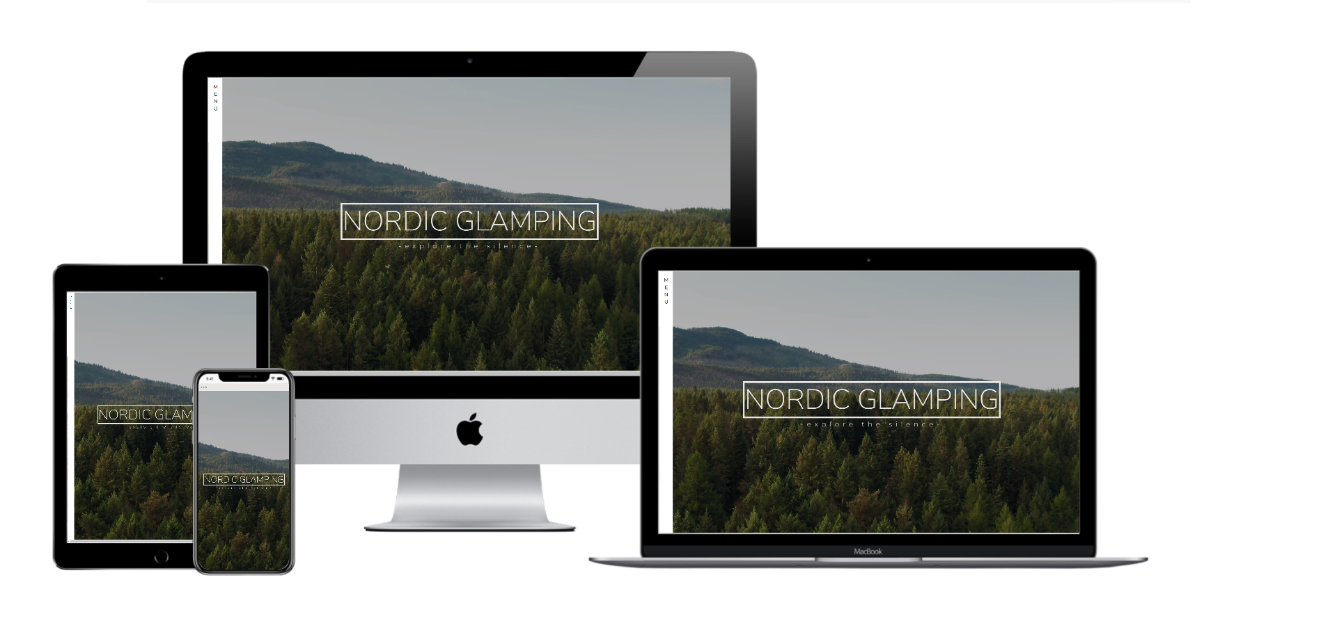 alt Nordic Glamping website mockup