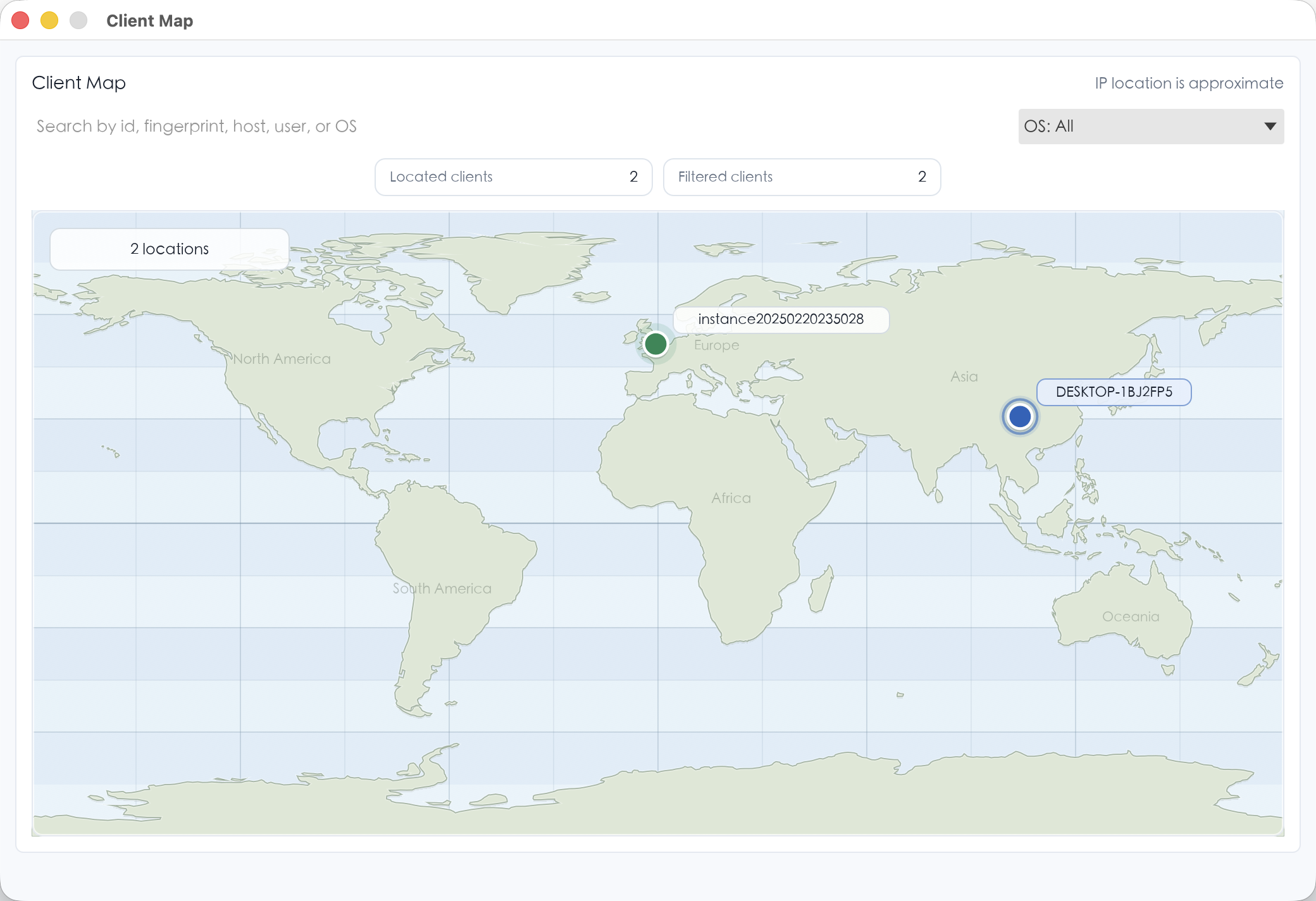 Client map