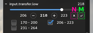 Settable vars - RANGE, buttons