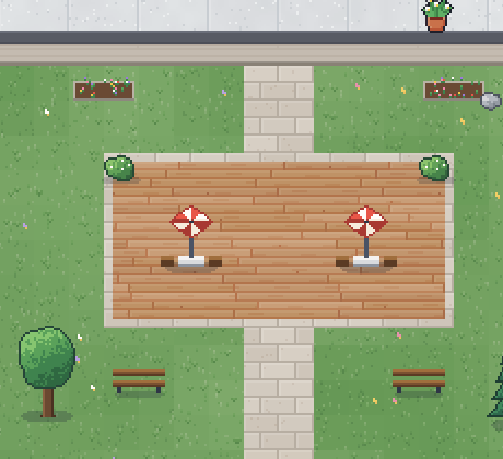 The room's lot turned into a garden