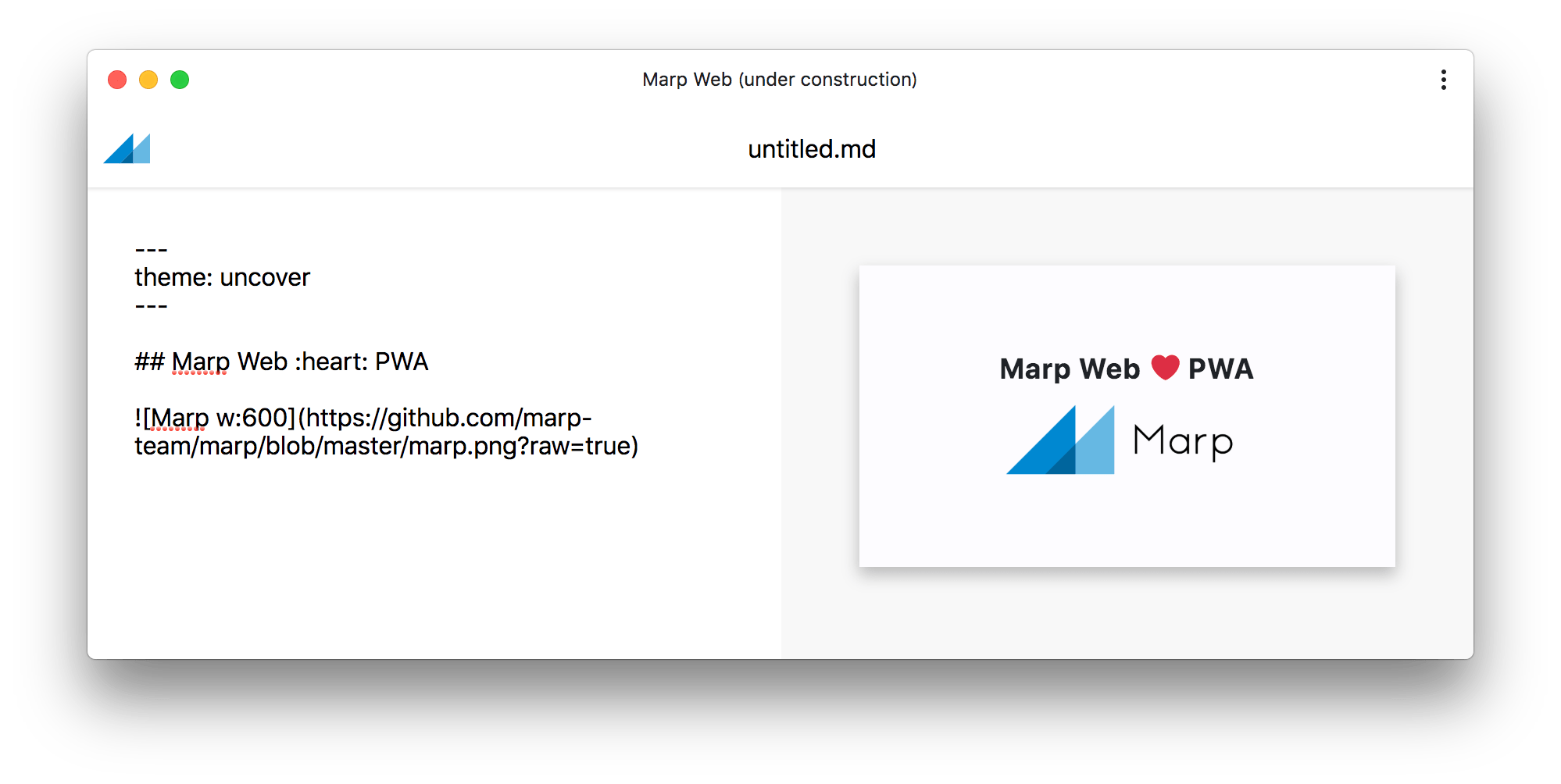 Marp Web + Progressive Web Apps