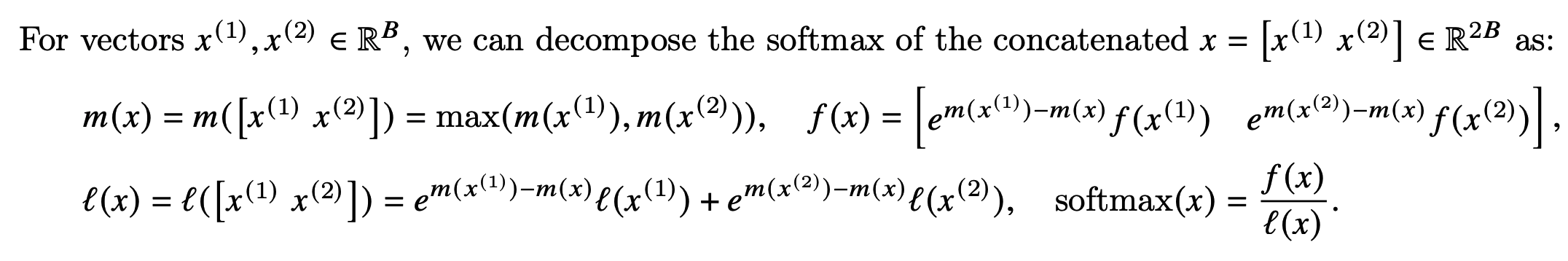 Softmax分块