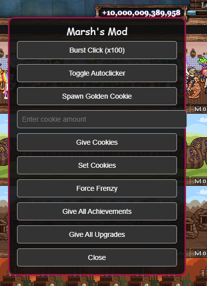 A screenshot of the GUI.