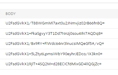 Encrypted messages recieved shown in Twilio console