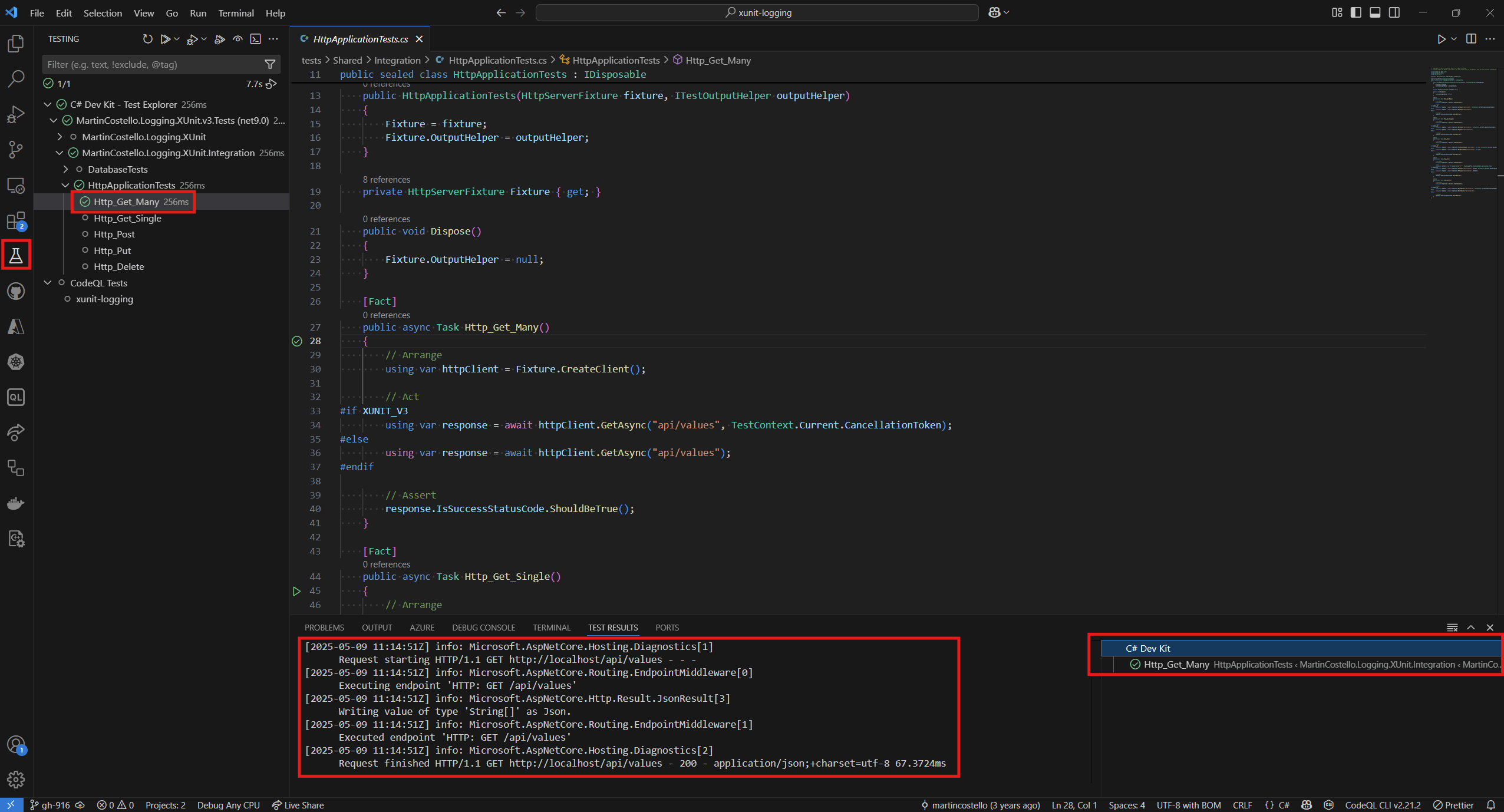 xunit Output in Visual Studio Code Visual Studio Code Output