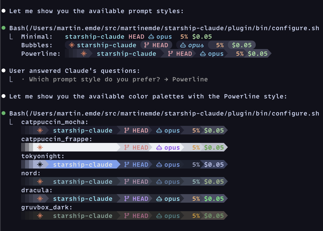 starship-claude screenshot