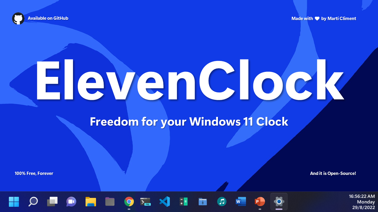 ElevenClock: Customize Windows 11 taskbar clock - GitHub
