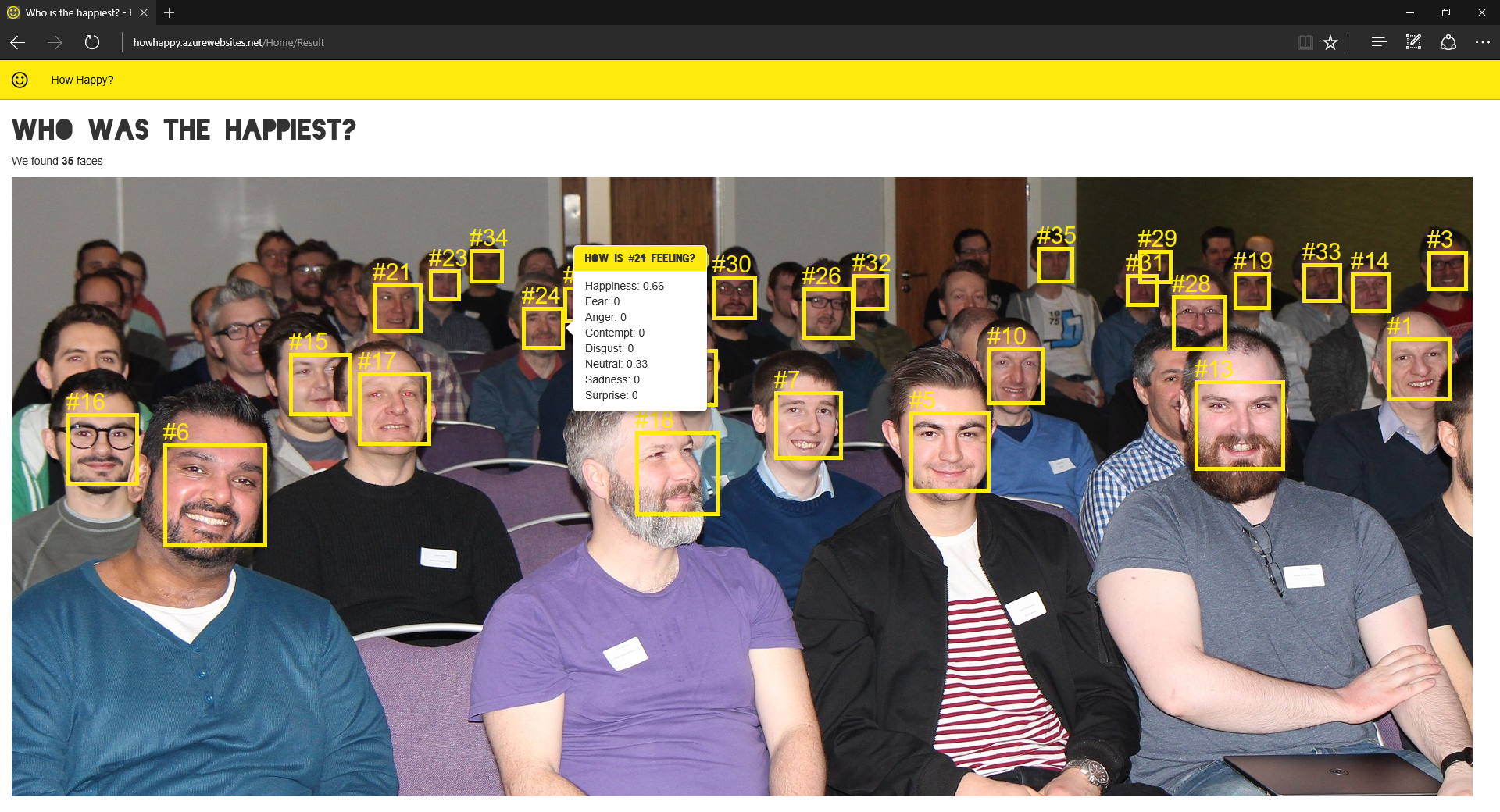 Some happy people at a recent MS Web Day event