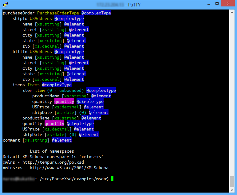 msdn.xsd terminal output