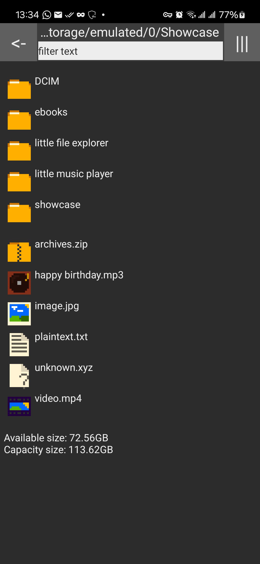 Screenshot 2 of Little File Explorer — opens full size