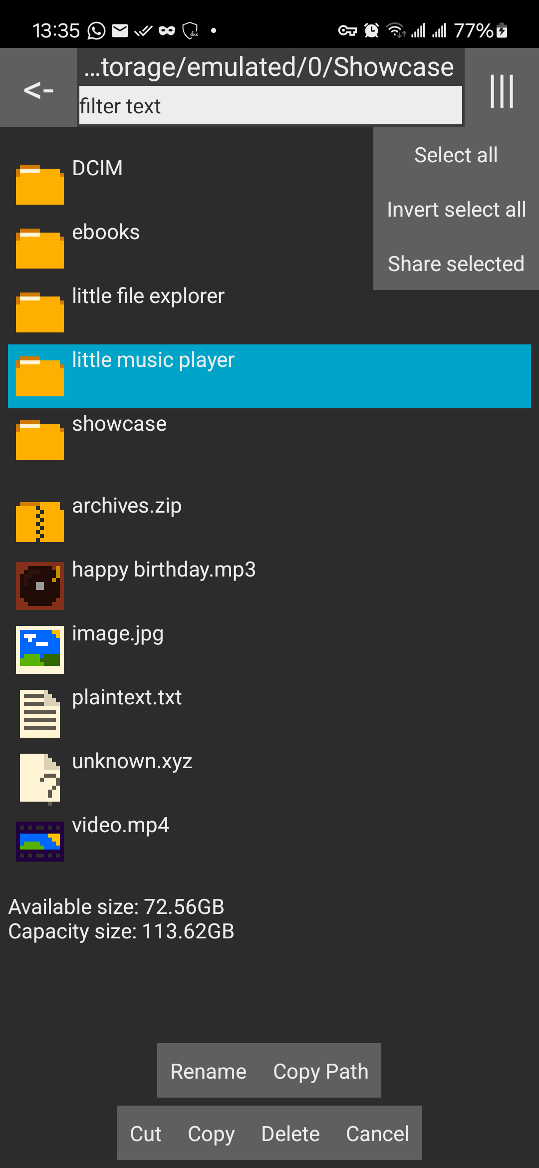 Screenshot 3 of Little File Explorer — opens full size
