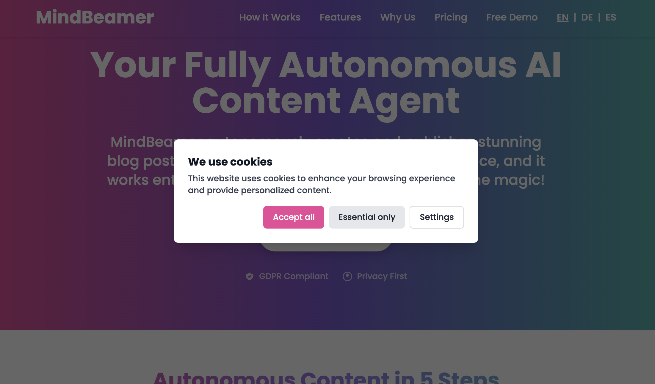 Cookie Consent Banner