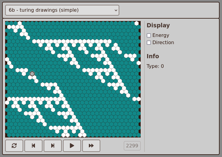 screenshot with turing drawing producing a fractal