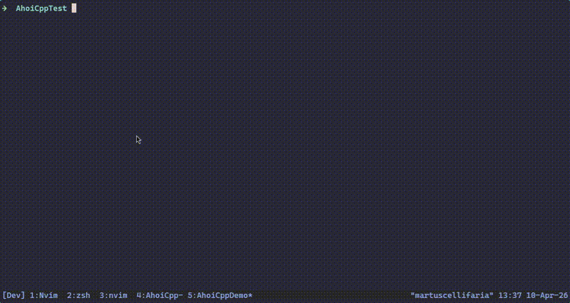 AhoiCpp short demo 1