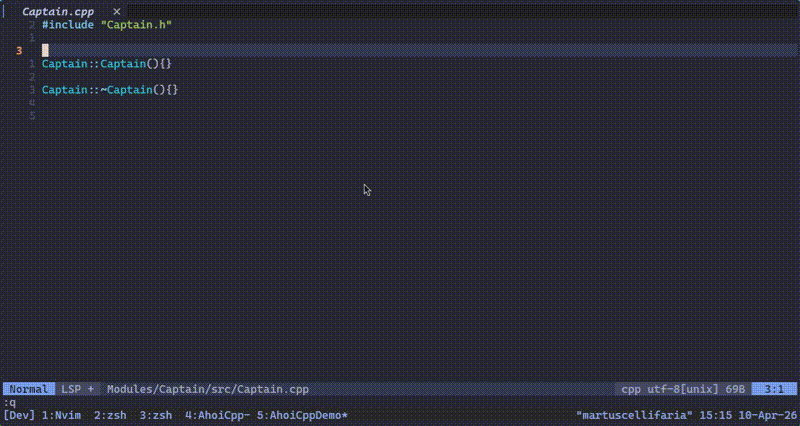 AhoiCpp short demo 3