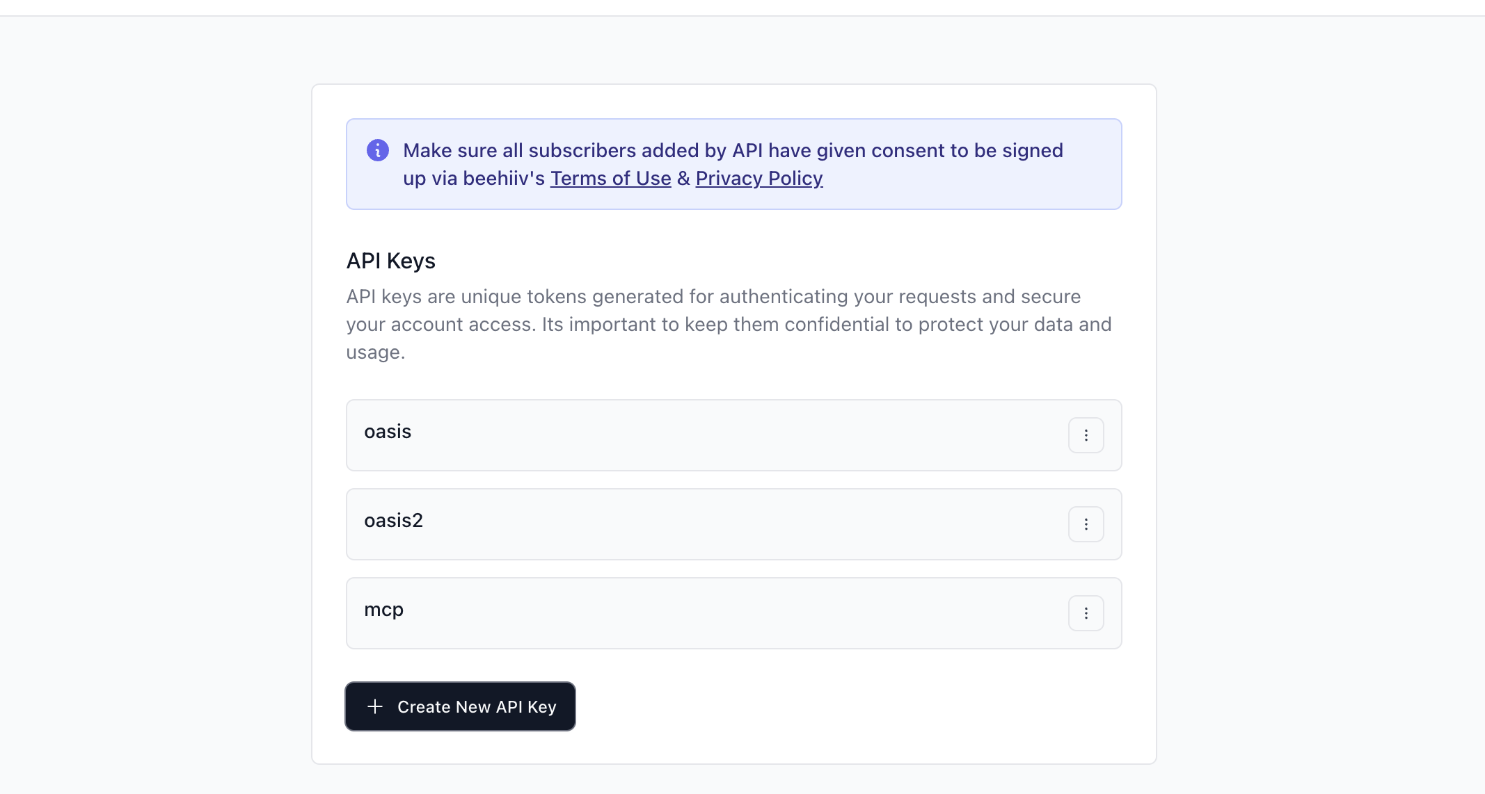 Beehiiv API Key