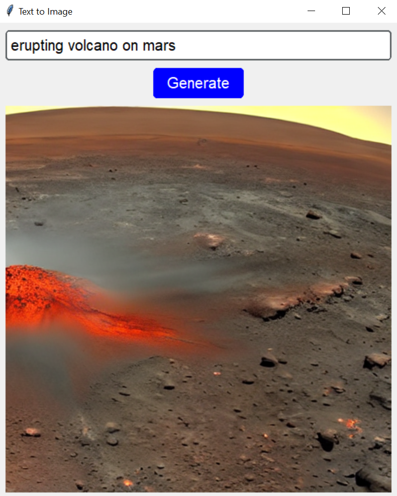Erupting Volcano on Mars