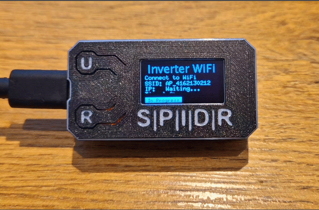 S|P|I|D|R Animation showing the basic features on a Heltec WiFi Kit32 V3