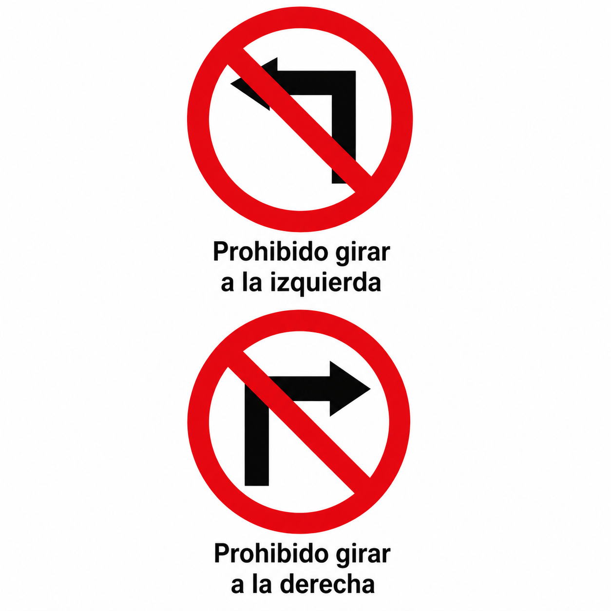Señal Prohibido Girar