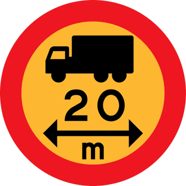 Señalizar 20 metros antes en ciudad