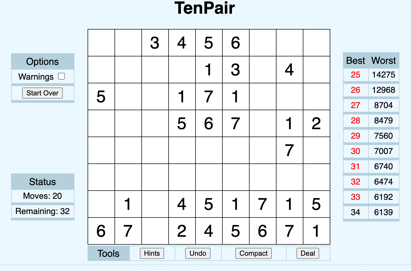 TenPair game