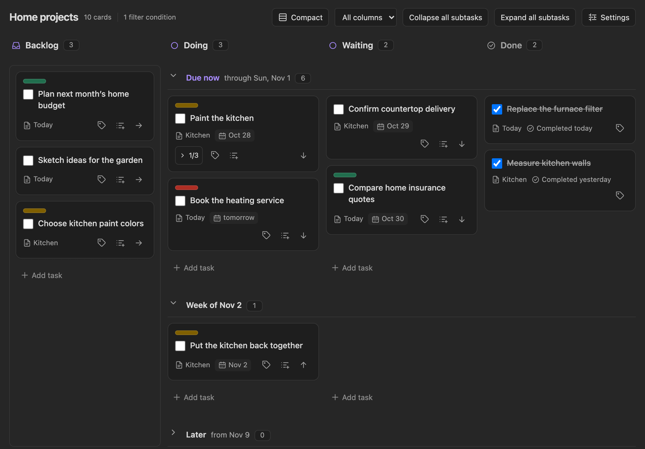 Task Trellis - Obsidian Plugin