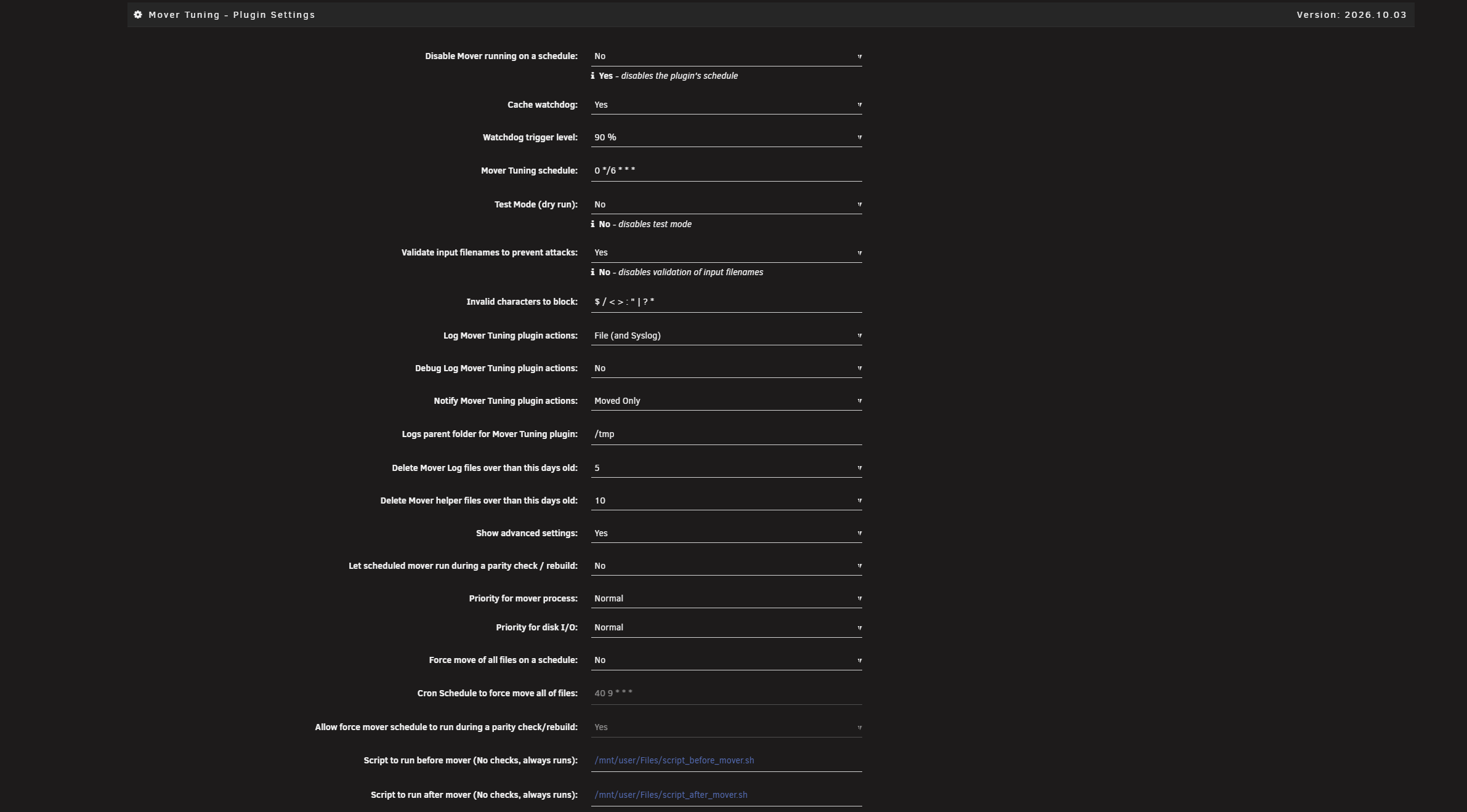 Plugin Settings