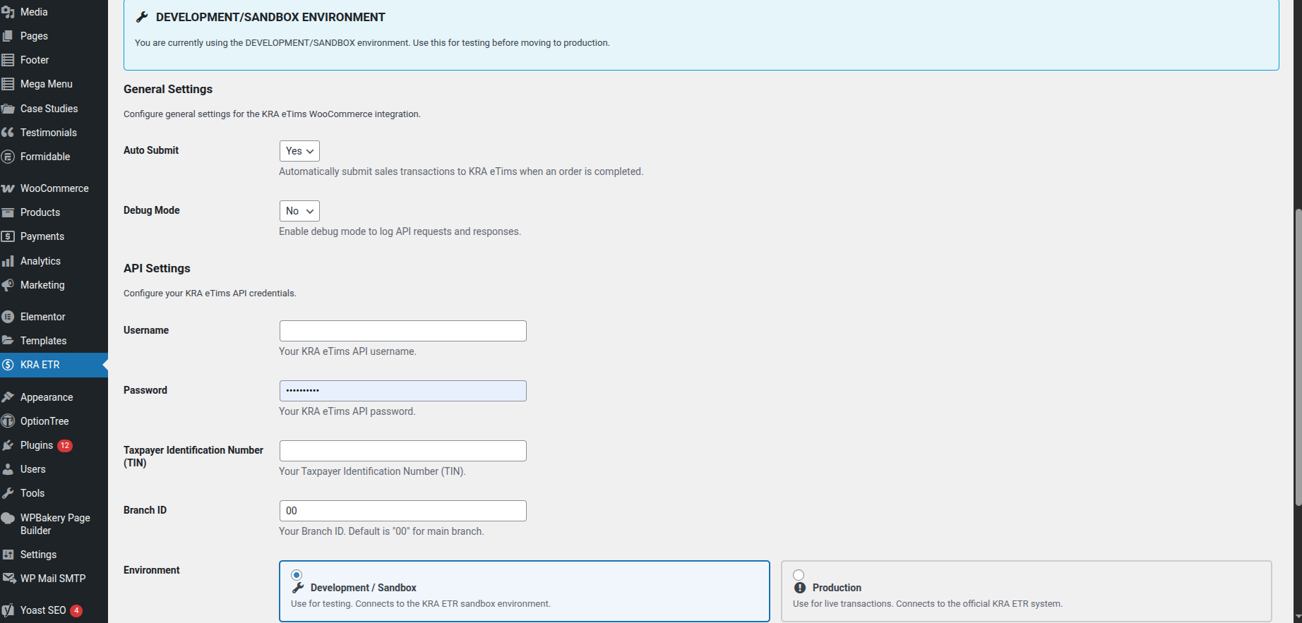 KRA ETR Configurator
