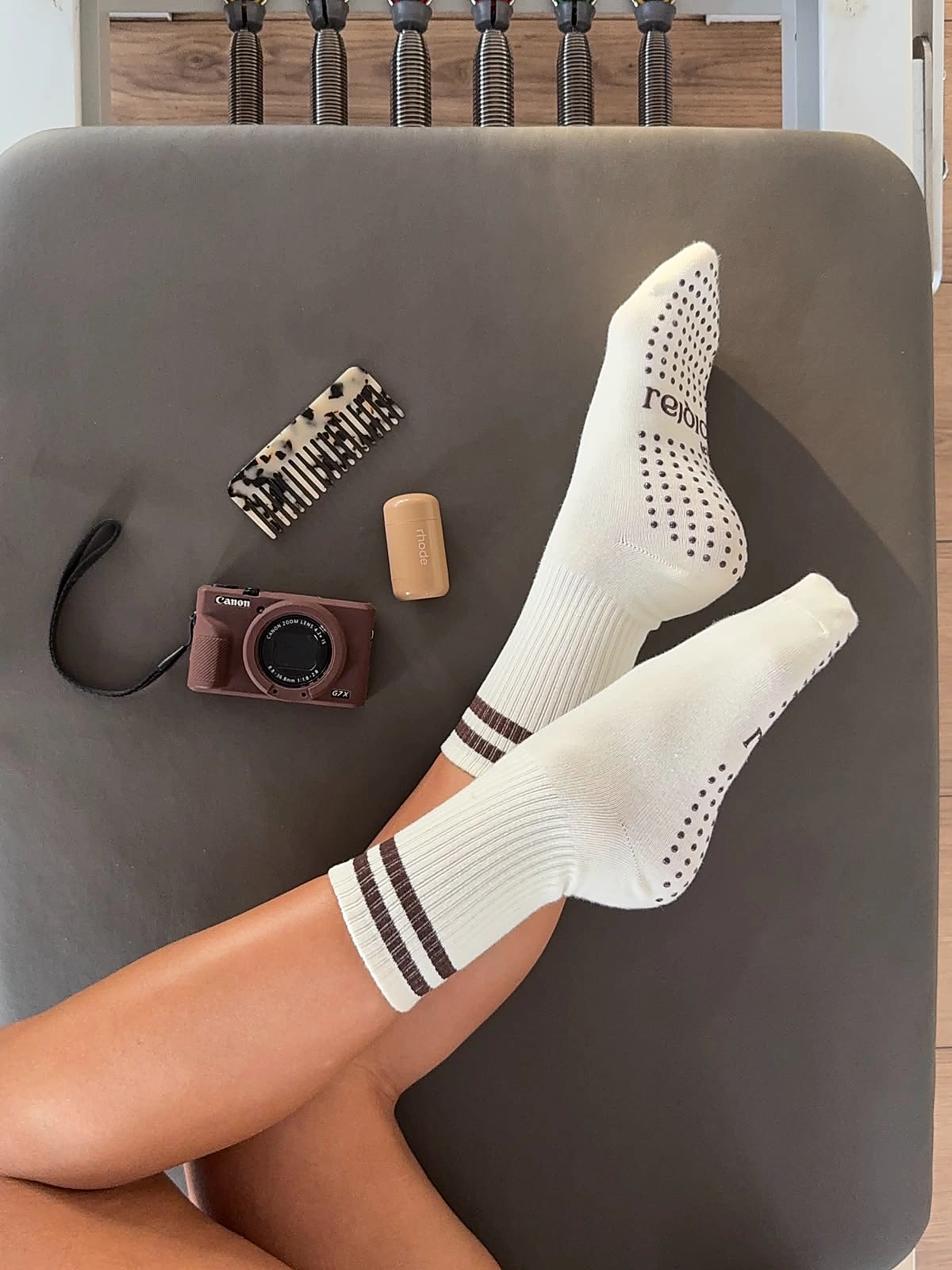 Chaussettes antidérapantes roses NUMÉ