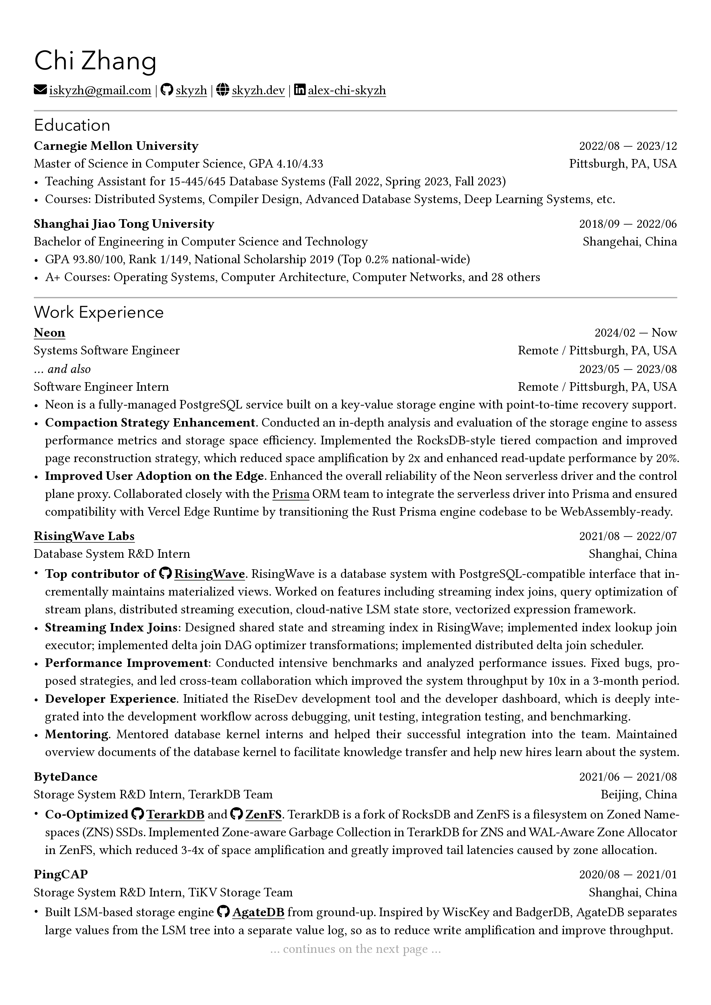 Page 1 of Chi's CV