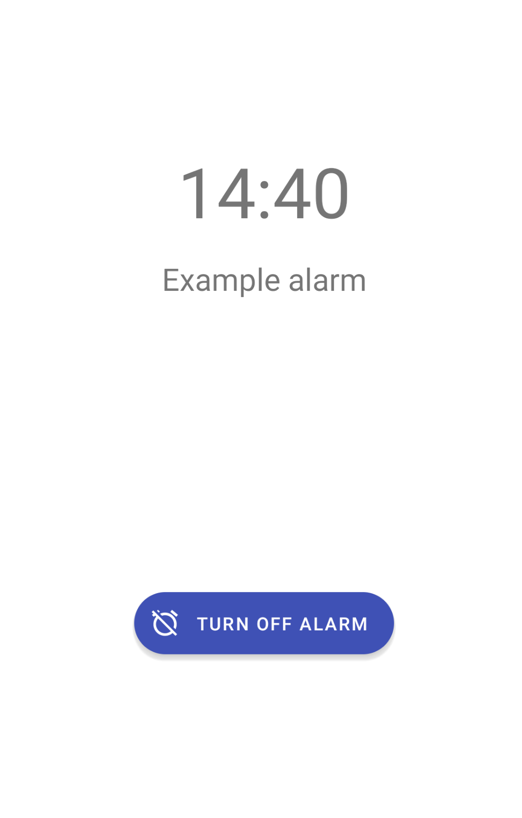 Turn off alarm screen