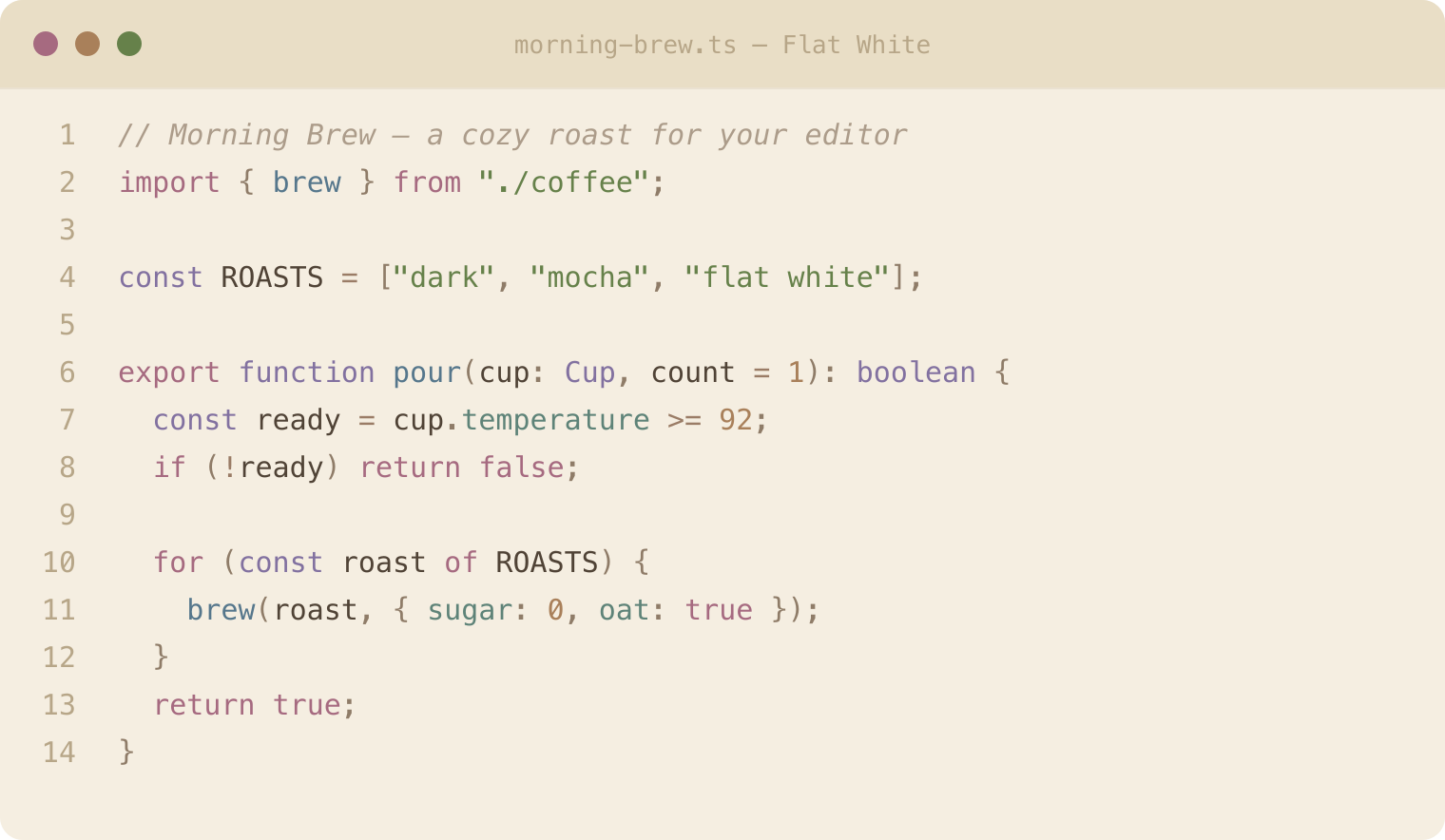 Flat White preview