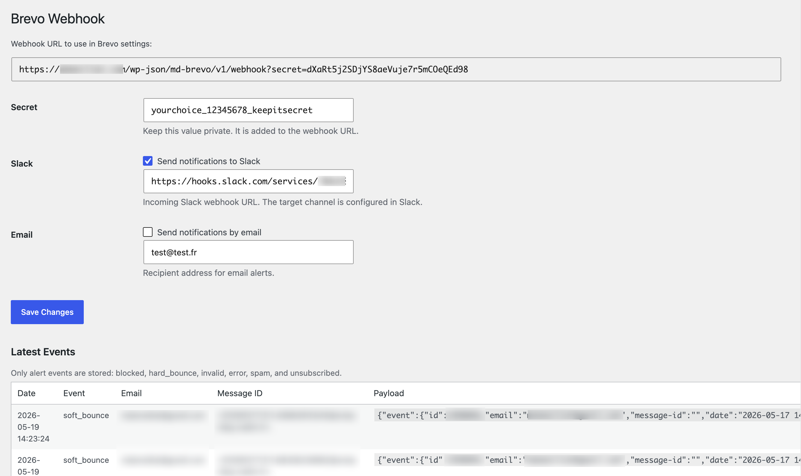 WordPress configuration