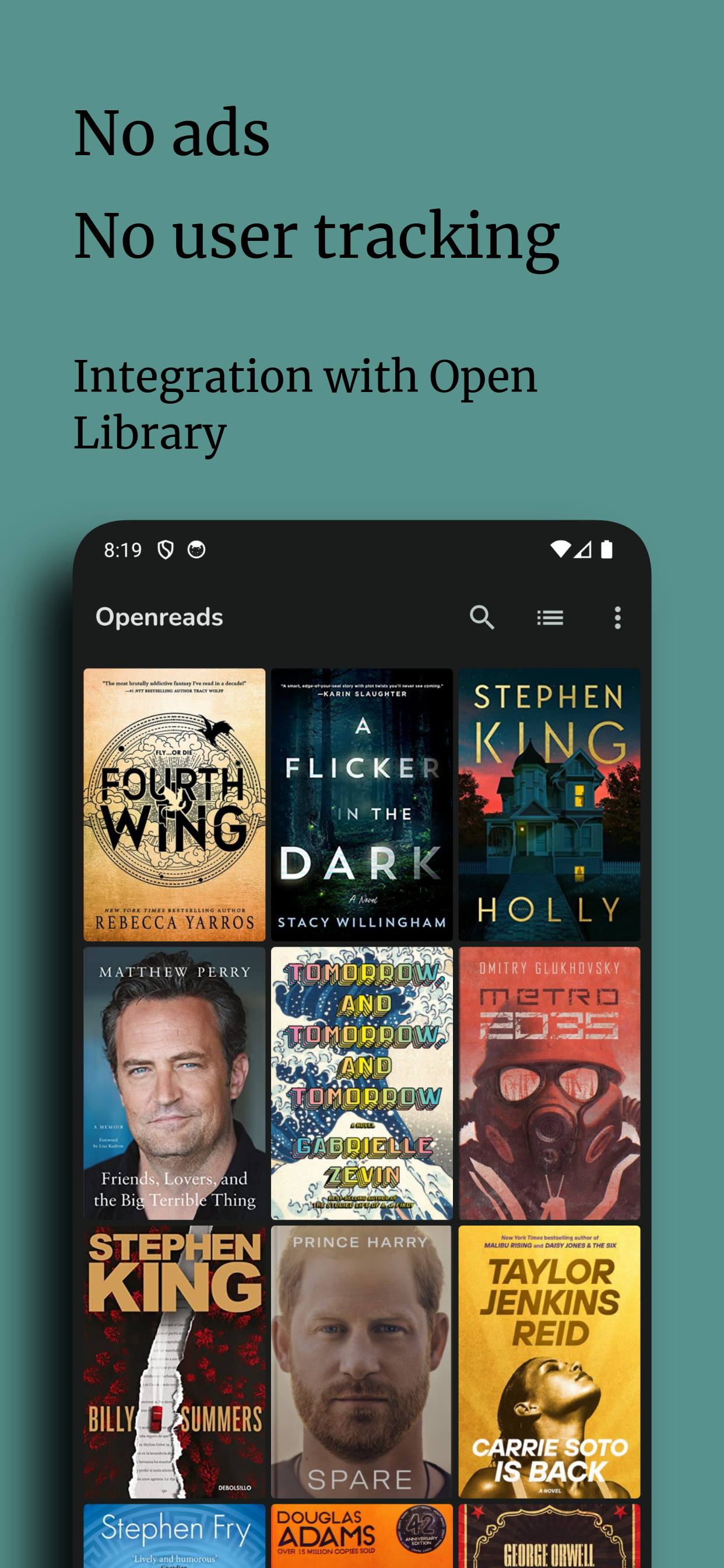 Screenshot 3 of OpenReads — opens full size