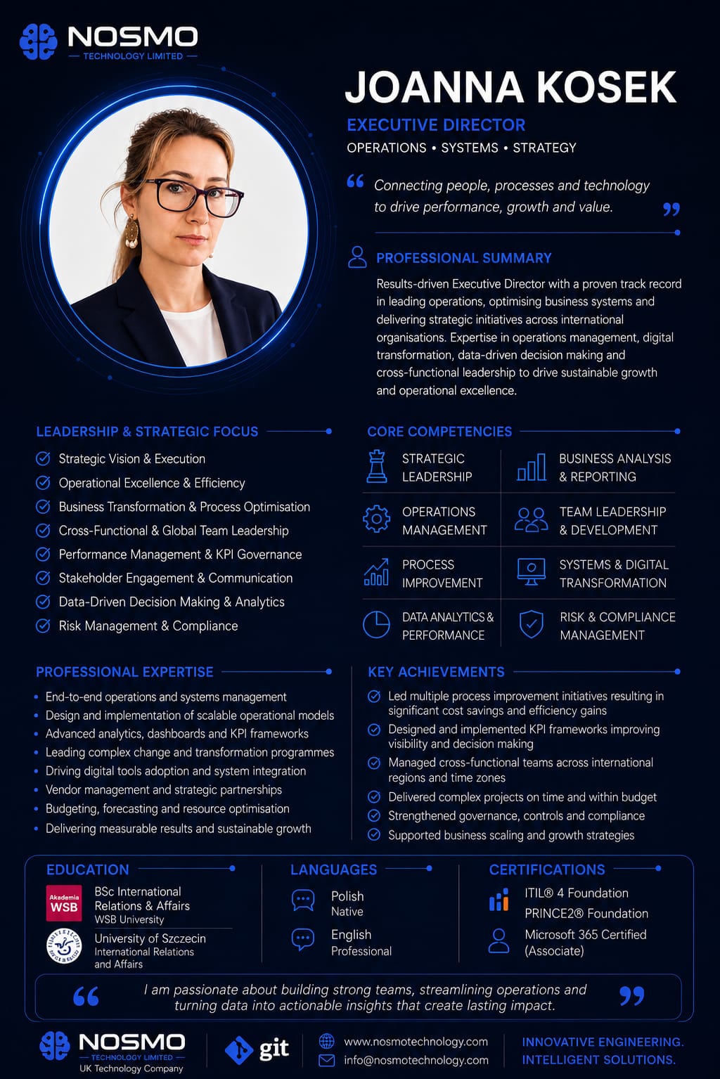 Joanna Kosek profile card