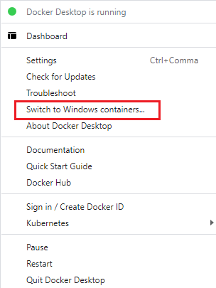 Switch to Windows Containers