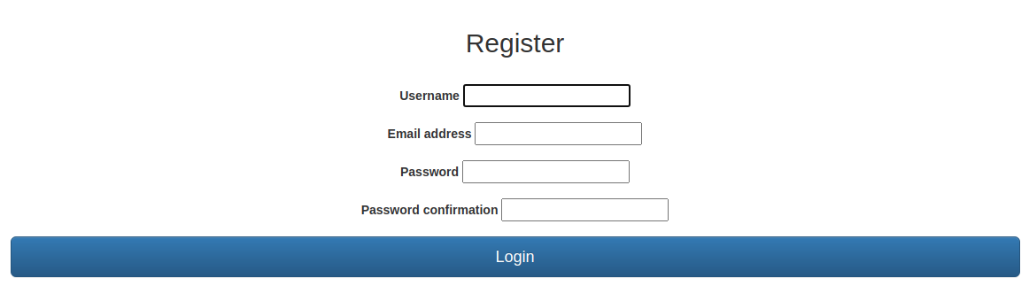 Register new user