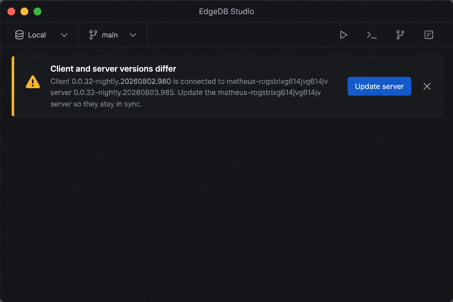 Before: Update server CTA