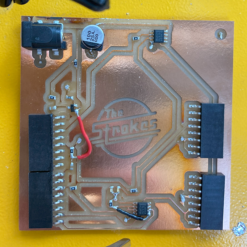 Custom PCB with logo for the band The Strokes
