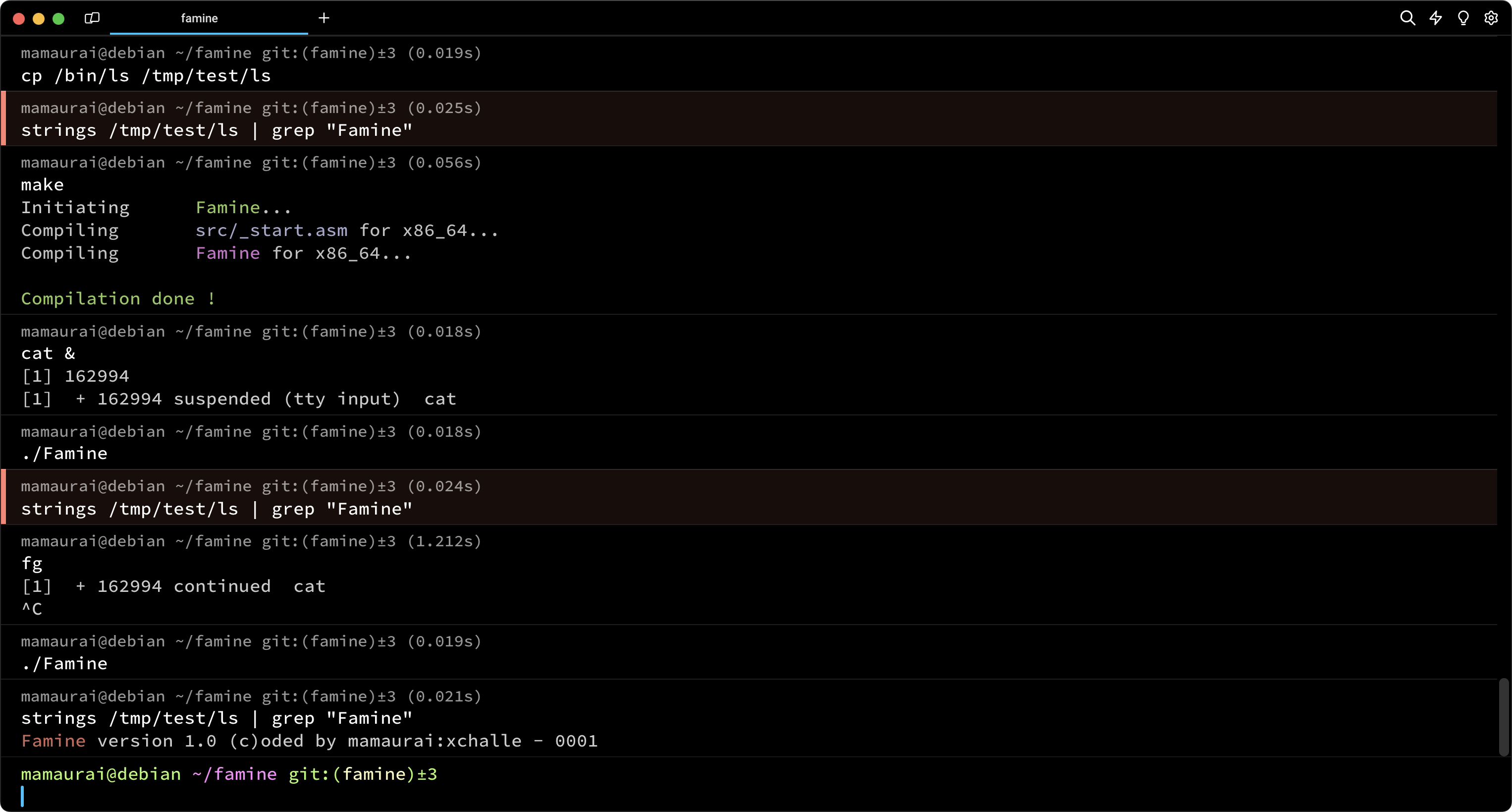 Conditionnal test