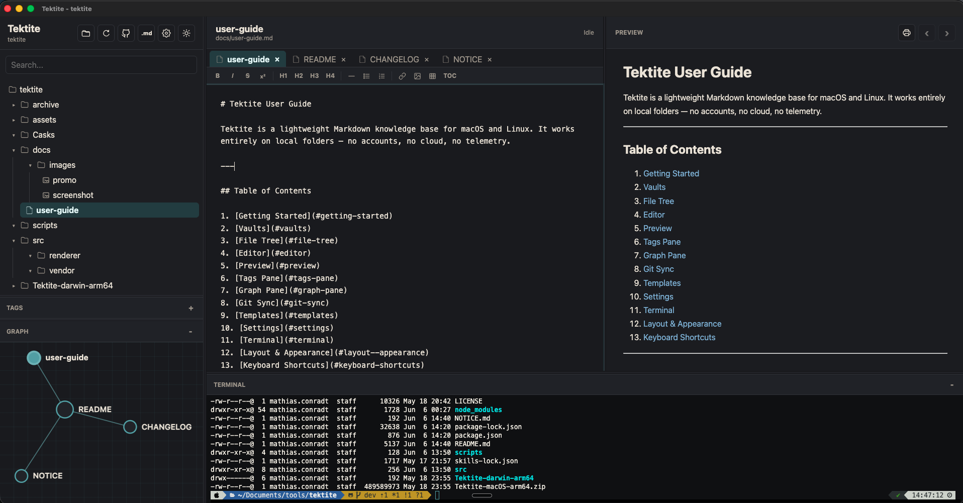 Tektite screenshot